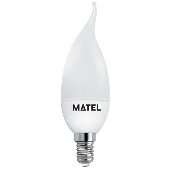 Bomb.led vela flama e14 8w.neutra (caja de 10 unidades)