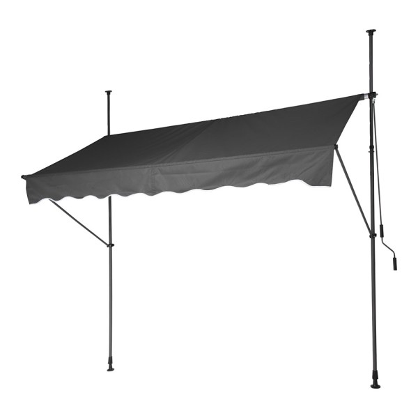 Toldo ajustable color gris 2,50 x 1,20 m