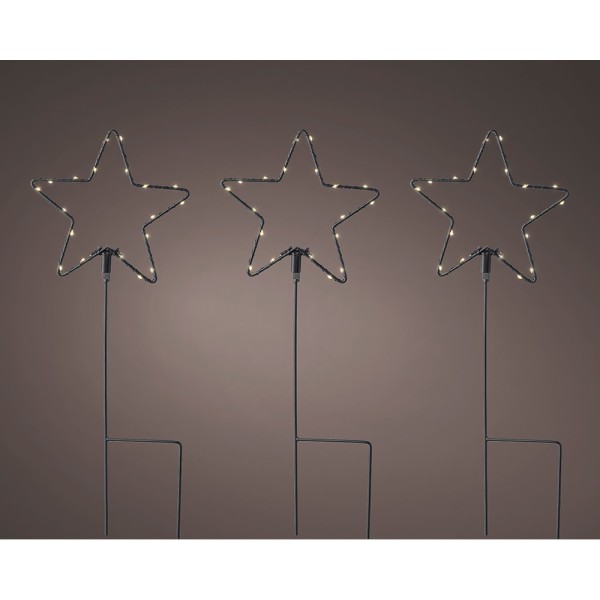 Estaca microled en forma de estrellas para exterior ø15 x 42,5 cm