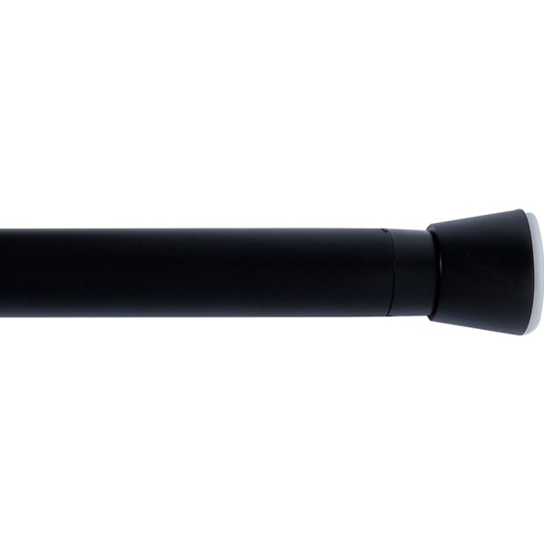 Barra extensible multiuso a presión sin taladro, negra, ø2,8 - 2,5 x 120 - 210 cm
