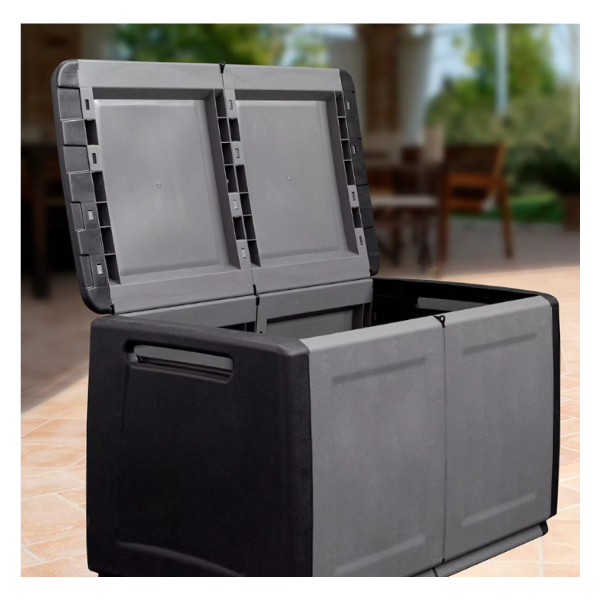Baúl polipropileno 230 l, gris oscuro, 96 x 53 x 57 cm